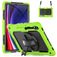 Mobigear SureGrip Xtreme Samsung Galaxy Tab S9 FE Plus Hülle Kunststoff,Silikon Backcover + Stifthalter + Schulterträger + Ständer - Grün