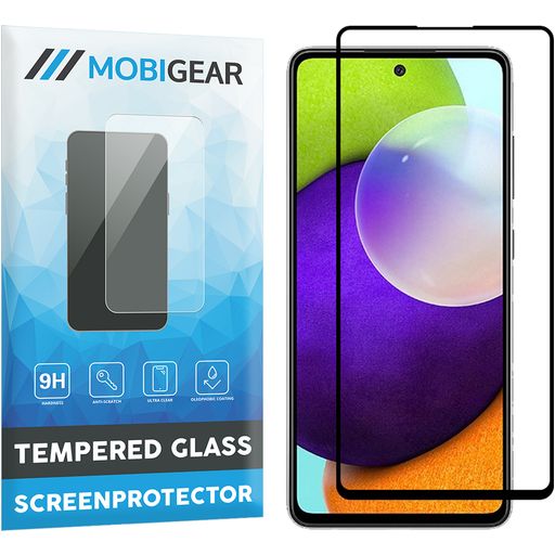 Mobigear Premium Samsung Galaxy A52s 5G Panzerglas Gehärtetes Glas Displayschutz - Hüllenfreundlich - Schwarz