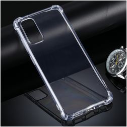 Mobigear Cushion Durchsichtig Samsung Galaxy S20 Hülle Flexibles TPU Backcover Stoßfest - Transparent