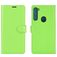 Mobigear Classic Motorola One Fusion Plus Hülle Klapphülle Geldbörse - Grün
