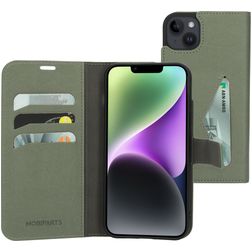 Mobiparts Classic Wallet iPhone 14 Plus Hülle Klapphülle Geldbörse - Stone Green