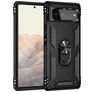 Mobigear Armor Ring Google Pixel 6 Hülle Hardcase Backcover Stoßfest mit Ringhalter - Schwarz