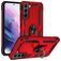 Mobigear Armor Ring Samsung Galaxy S22 Hülle Hardcase Backcover Stoßfest mit Ringhalter - Rot