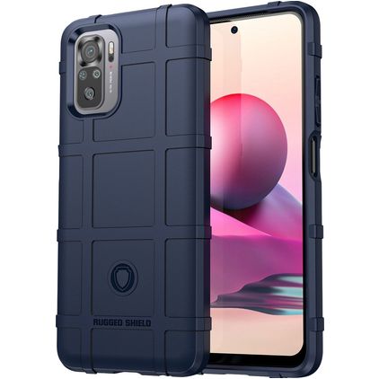 Mobigear Rugged Shield POCO M5s Hülle Flexibles TPU Backcover Stoßfest - Blau