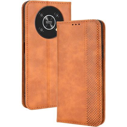 Mobigear Sensation HONOR Magic 4 Lite Hülle Klapphülle Geldbörse - Braun