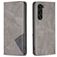 Mobigear Rhombus Slim Samsung Galaxy S23 Plus Hülle Klapphülle - Grau