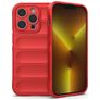Mobigear Bumpy iPhone 14 Pro Hülle Flexibles TPU Backcover - Rot
