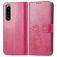 Mobigear clover Sony Xperia 5 IV Hülle Klapphülle Geldbörse - Magenta