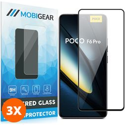 Mobigear Premium POCO F6 Pro Panzerglas Gehärtetes Glas Displayschutz - Hüllenfreundlich (3er Pack)