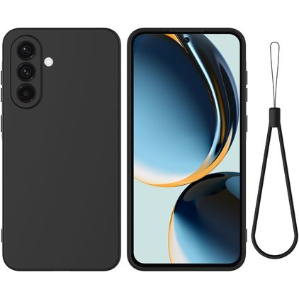 Mobigear Rubber Touch Samsung Galaxy A56 Silikon Hülle Backcover - Schwarz