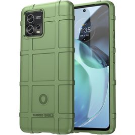 Mobigear Rugged Shield Motorola Moto G72 Hülle Flexibles TPU Backcover Stoßfest - Grün