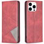 Mobigear Rhombus Slim iPhone 16 Pro Max Hülle Klapphülle - Rot