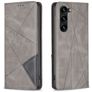 Mobigear Rhombus Slim Samsung Galaxy S25 Plus Hülle Klapphülle - Grau