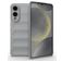 Mobigear Bumpy Samsung Galaxy S25 Edge Hülle Flexibles TPU Backcover - Grau