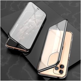 Mobigear GlassGuard iPhone 11 Pro Max Hülle Gehärtetes Glas Backcover - Schwarz / Transparent