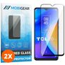 Mobigear Premium TCL 20 SE Panzerglas Gehärtetes Glas Displayschutz - Hüllenfreundlich - Schwarz (2er Pack)