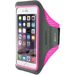 Mobiparts Comfort Fit Handyhalterung Joggen iPhone 7 Sporthülle Neopren Sportarmband - Neon Pink