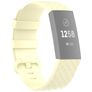 Mobigear Cross Silikon Fitbit Charge 3 Armband Dornschließe - Gelb
