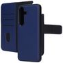 Mobiparts Samsung Galaxy S25 Hülle Echtes Leder Abnehmbare 2in1 Klapphülle Geldbörse - Blau