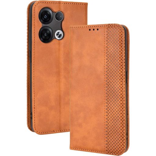 Mobigear Sensation OPPO Reno 8 Pro 5G Hülle Klapphülle Geldbörse - Cognac