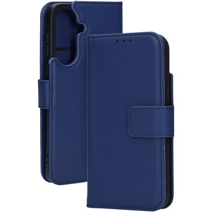 Mobiparts Wallet Samsung Galaxy A37 Hülle Echtes Leder Klapphülle Geldbörse - Blau