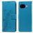 Mobigear Flowers Google Pixel 10a Hülle Klapphülle Geldbörse - Blau