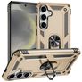 Mobigear Armor ring Samsung Galaxy S25 Hülle Hardcase Backcover Stoßfest mit Ringhalter - Gold