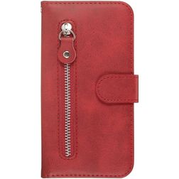 Mobigear Zipper Samsung Galaxy S20 Hülle Klapphülle Geldbörse - Rot