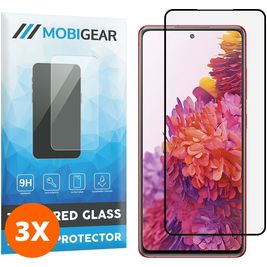 Mobigear Curved Samsung Galaxy S20 FE Panzerglas Gehärtetes Glas Displayschutz - Hüllenfreundlich - Schwarz (3er Pack)