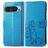 Mobigear Clover Google Pixel 10 Pro Hülle Klapphülle Geldbörse - Blau
