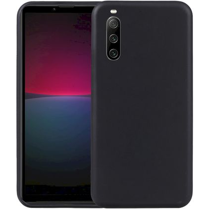 Mobigear Colors Sony Xperia 10 V Hülle Flexibles TPU Backcover - Schwarz