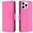 Mobigear Excellent iPhone 16 Pro Hülle Klapphülle Geldbörse - Magenta