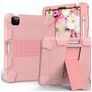 Mobigear ShieldStand iPad Air 5 (2022) Hülle Kunststoff / Silikon Backcover + Stylus-Halter + Ständer - Roségold