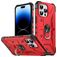 Mobigear Armor Ring iPhone 14 Pro Max Hülle Hardcase Backcover Stoßfest mit Ringhalter - Rot