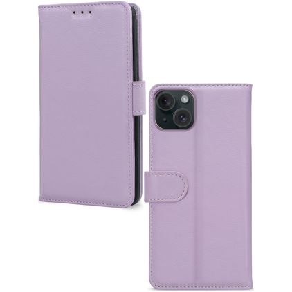 Mobilize Premium Gelly Wallet iPhone 15 Plus Hülle Klapphülle Geldbörse - Lila