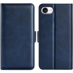 Mobigear Slim Magnet iPhone 16e Hülle Klapphülle Geldbörse - Dunkelblau
