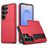Mobigear Card Samsung Galaxy S26 Ultra Hülle Hardcase Backcover Stoßfest mit Kartenhalter - Rot