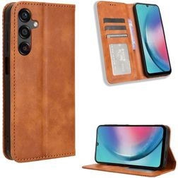 Mobigear Sensation Samsung Galaxy M55 Hülle Klapphülle Geldbörse - Braun
