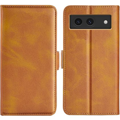 Mobigear Slim Magnet Google Pixel 8a Klapphülle Portemonnaie - Cognac