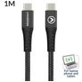 Mobilize Strong Nylon USB-C auf USB-C Kabel 1 m - Schwarz