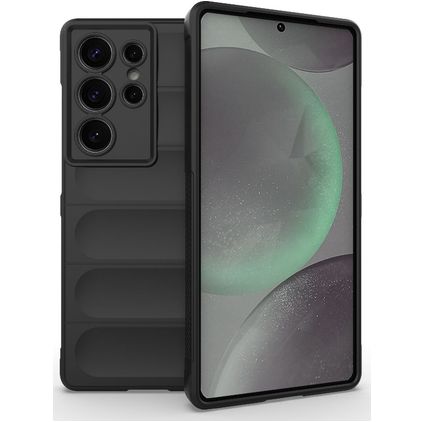 Mobigear Bumpy Samsung Galaxy S25 Ultra Hülle Flexibles TPU Backcover - Schwarz