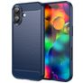 Mobigear Brushed Slim iPhone 17 Hülle Flexibles TPU Backcover - Blau