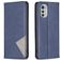 Mobigear Rhombus Slim Motorola Moto E32 Hülle Klapphülle - Blau