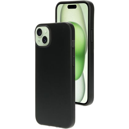Mobiparts Classic iPhone 15 Plus Hülle Flexibles TPU Backcover - Matt Black