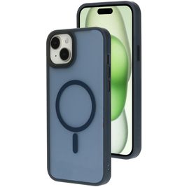 Mobiparts Hardcover iPhone 15 Plus MagSafe Hülle Hardcase Backcover - Satin Blue