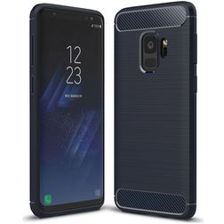 Mobigear Brushed Slim Samsung Galaxy S9 Hülle Flexibles TPU Backcover - Blau