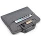 Mobigear Denim Zipper Laptop Umhängetasche Laptoptasche - Grau