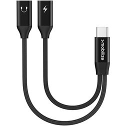 Mobilize Splitter USB-C auf USB-C Adapter 0,15 m - Schwarz