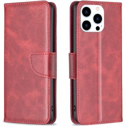 Mobigear Excellent iPhone 15 Pro Hülle Klapphülle Geldbörse - Rot