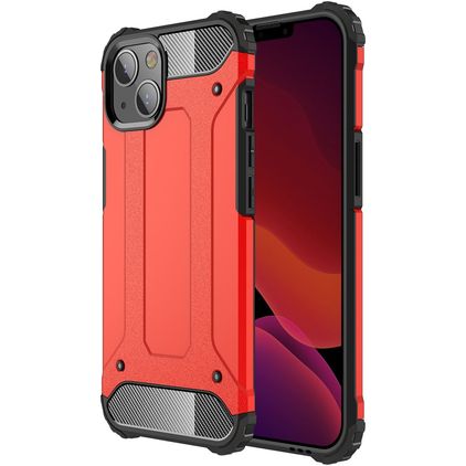 Mobigear Outdoor iPhone 13 Hülle Hardcase Backcover Stoßfest - Rot